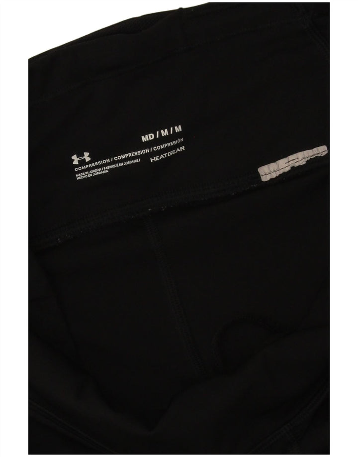 Under Armour Womens Heat Gear Abstrakt mønster Leggings UK 12 Medium Black