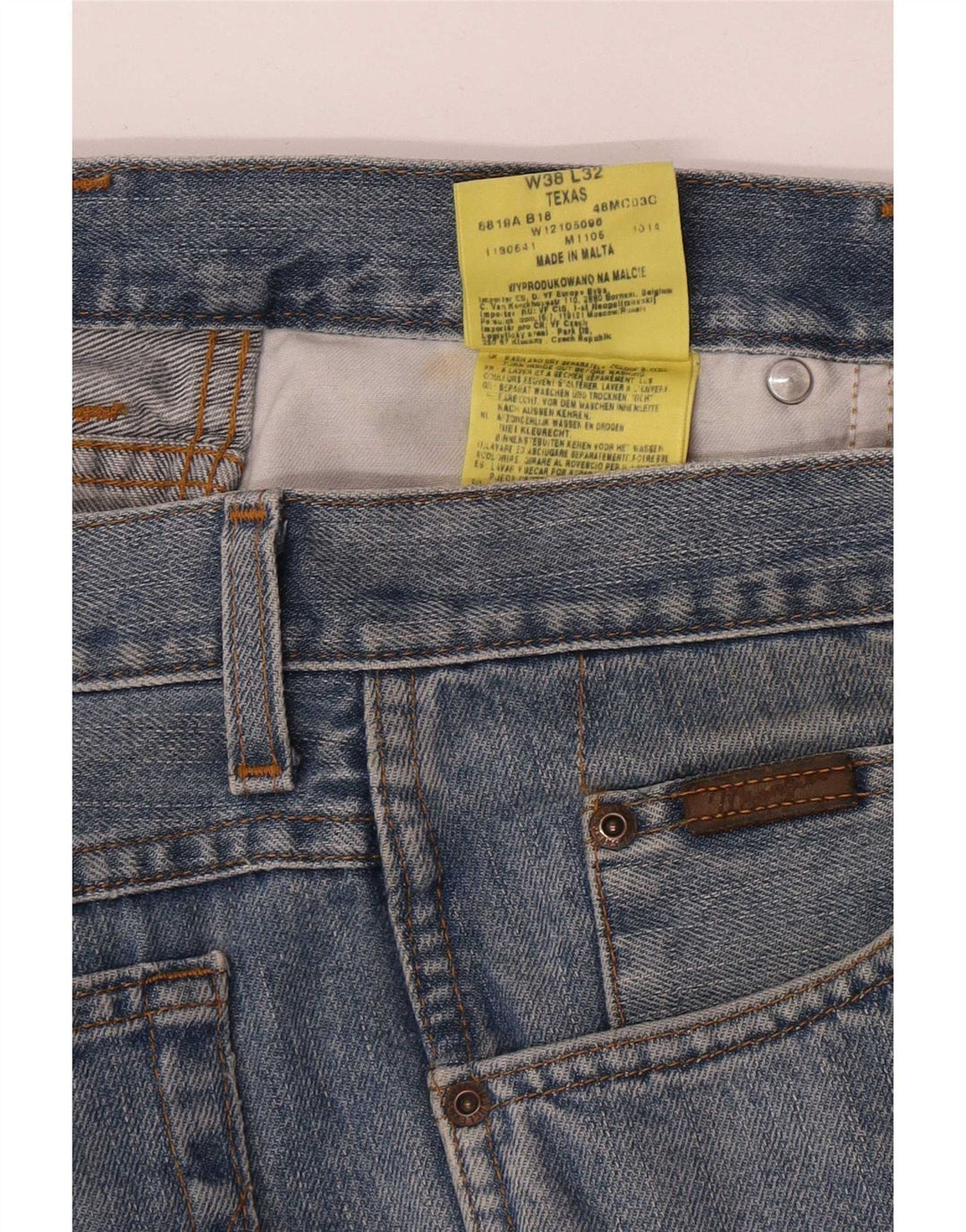 Wrangler Herre Texas Straight Jeans W38 L32 Blå Bomuld