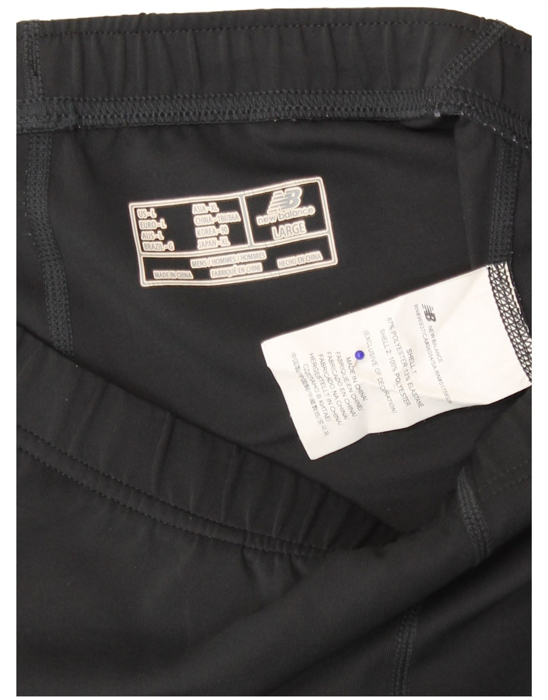 New Balance Dame Leggings UK 14 Large Black Polyester