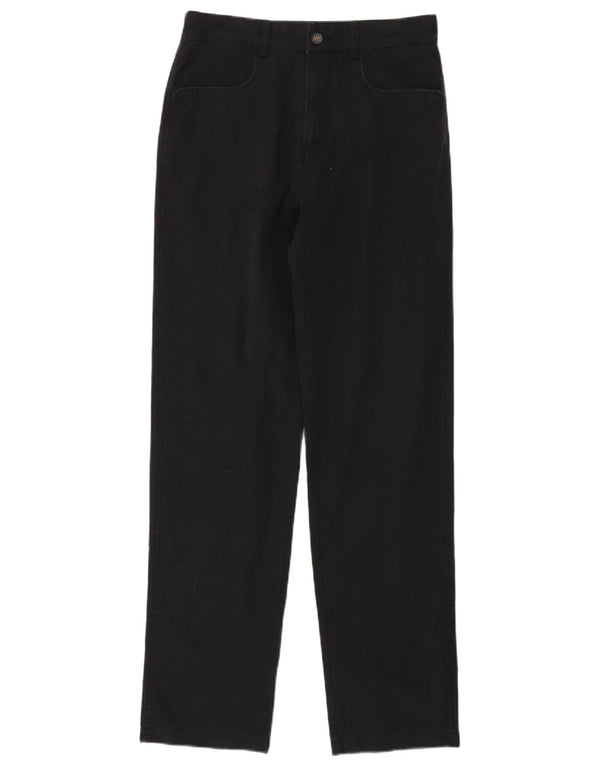Rifle Mens Khakis Straight Chino Trousers W31 L34 Black Cotton