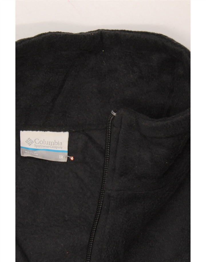 COLUMBIA Womens Fleece Gilet UK 18 XL Black Polyester Vintage Columbia and Second-Hand Columbia from Messina Hembry 