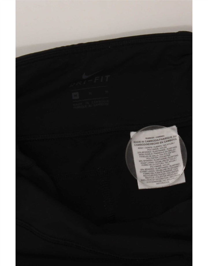 Nike Dame Dri Fit Capri Leggings UK 12 Medium Sort Nylon