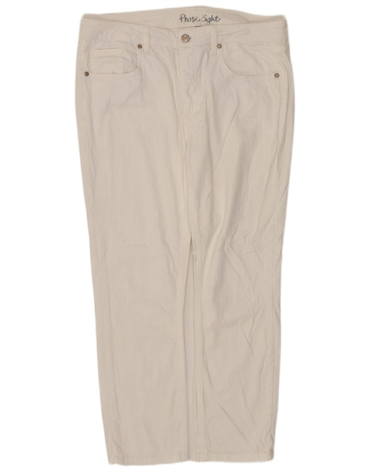 Phase Eight Womens Cropped Jeans UK 14 Large W32 L25 White Bomuld