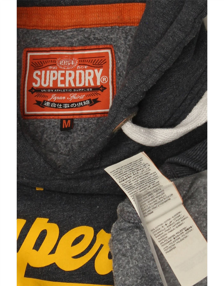 Superdry Grafisk hættetrøje til mænd mellemgrå bomuld