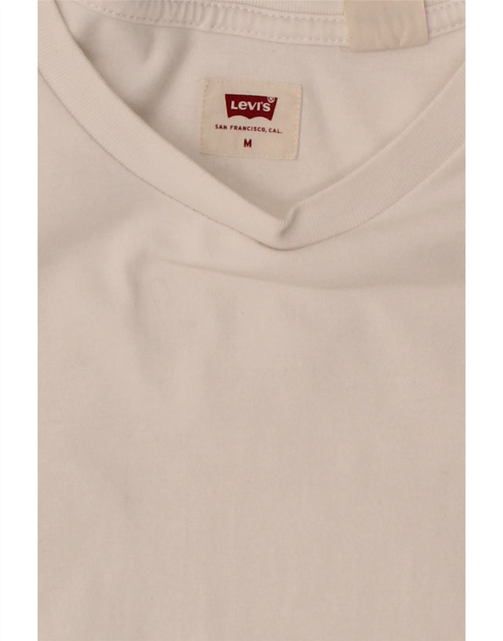 LEVI'S Mens T-Shirt Top Medium White Cotton Vintage Levi's and Second-Hand Levi's from Messina Hembry 