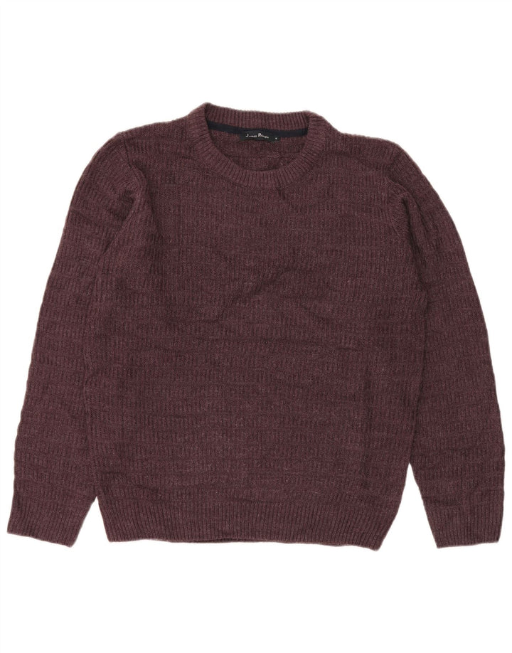 JAMES PRINGLE Herre sweater med rund hals, medium Bourgogne akryl
