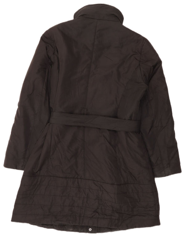 M&Co Quiltet overfrakke til kvinder UK 14 Large Black