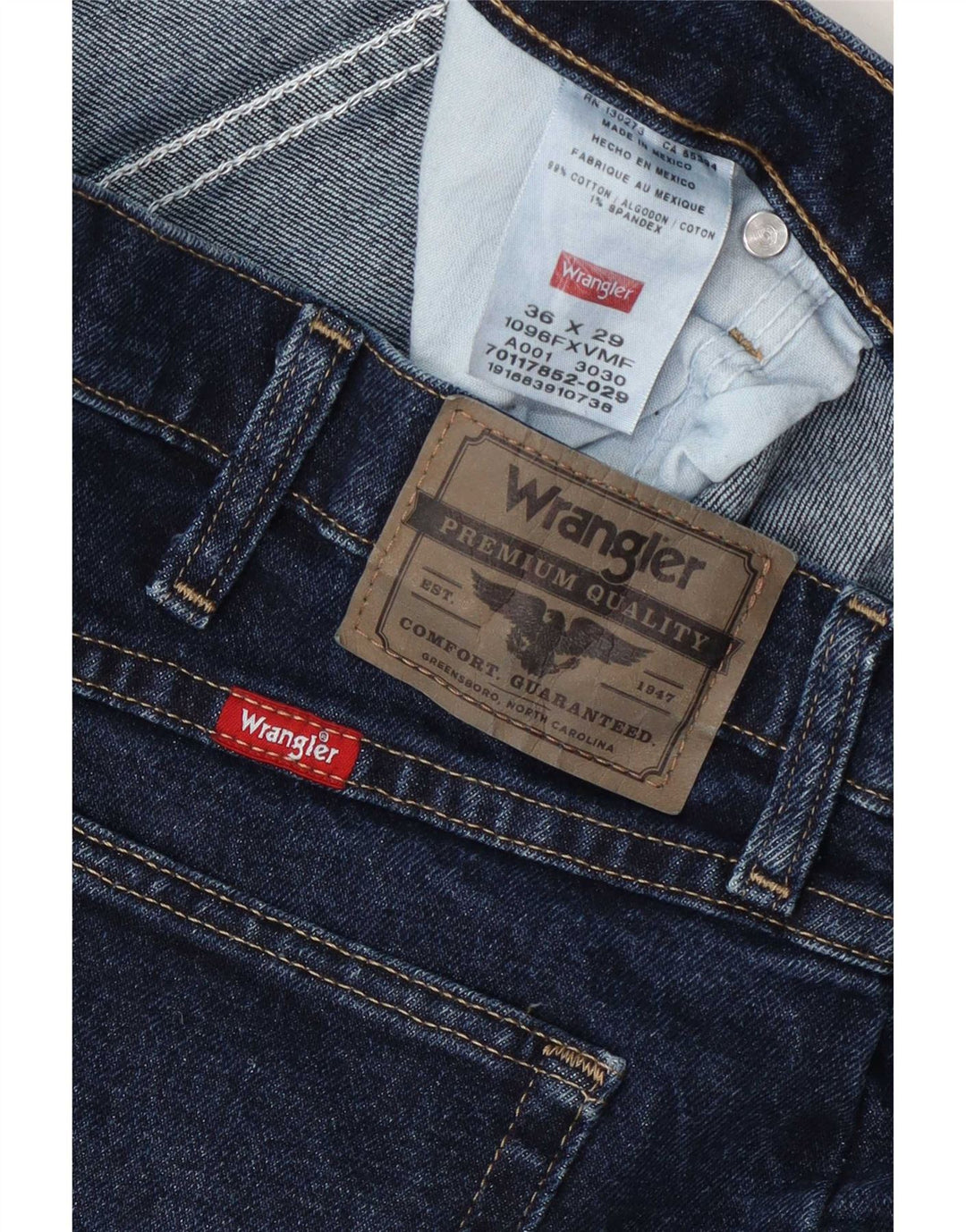Wrangler Straight Jeans til mænd W36 L29 blå bomuld