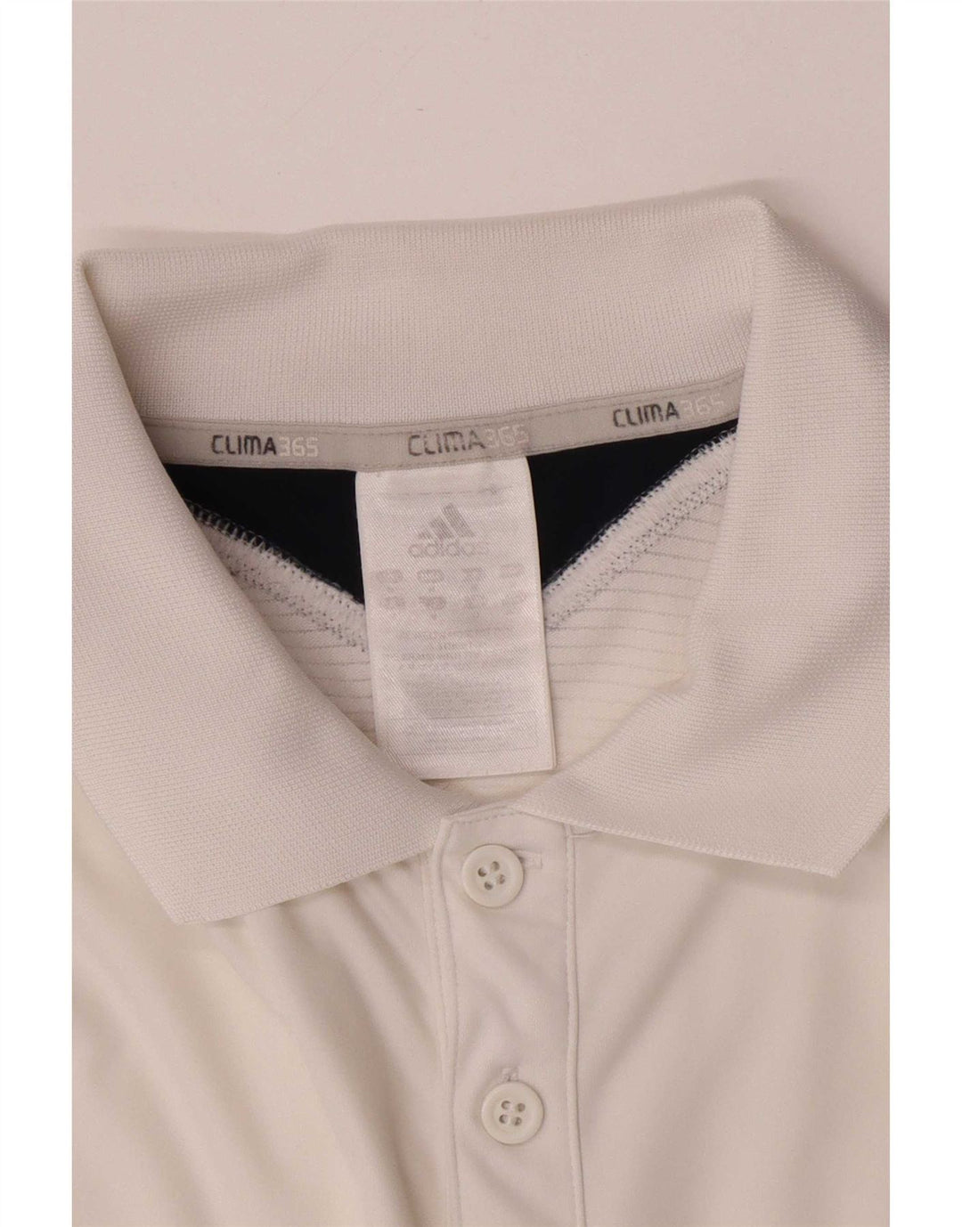 Adidas Herre Clima 365 Polo Shirt Medium White Colourblock Polyester