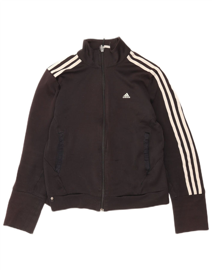 Adidas Dame Climalite Crop Træningsdragt Topjakke UK 12 Medium Sort