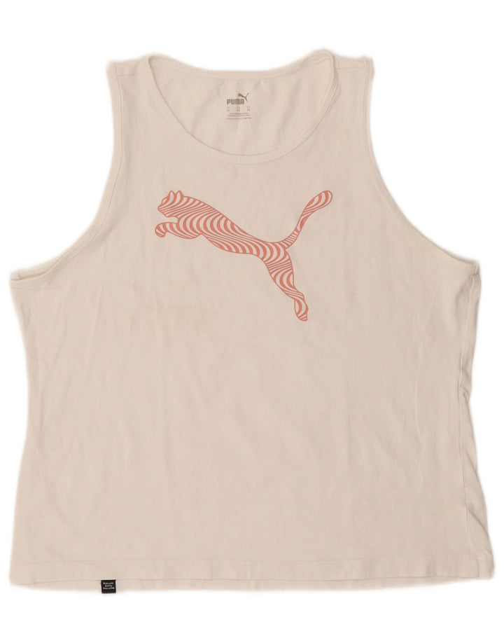 Puma Grafisk Vest Top til kvinder 18 XL Hvid