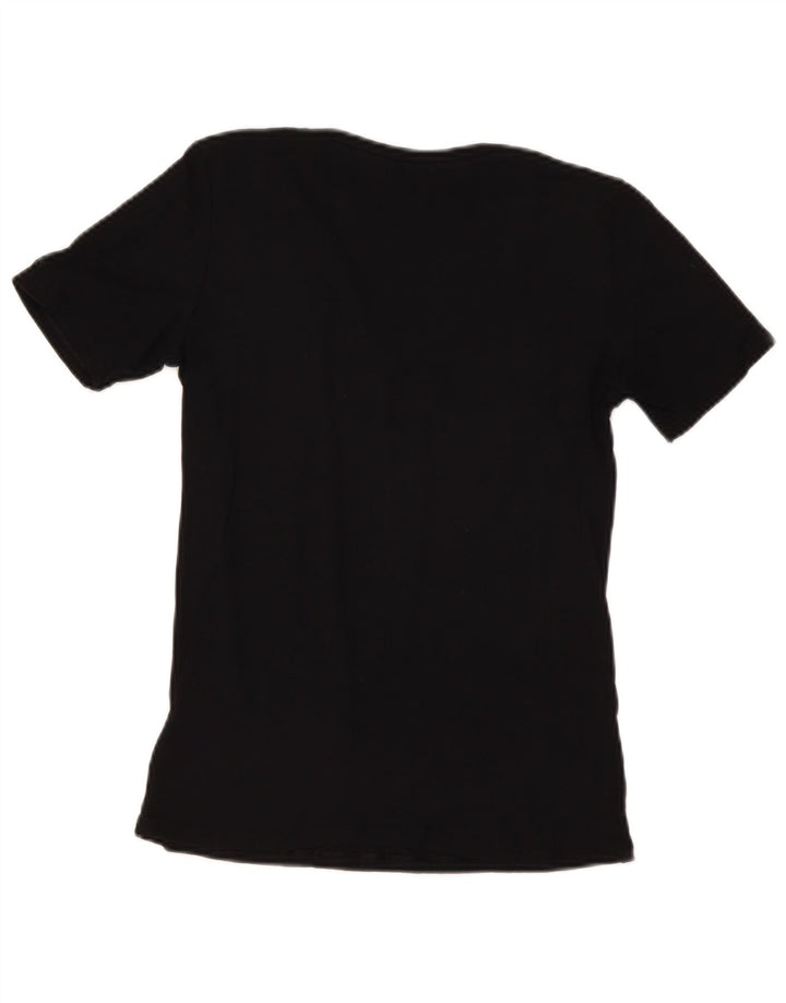 Benetton Dame T-Shirt Top UK 10 Lille Sort