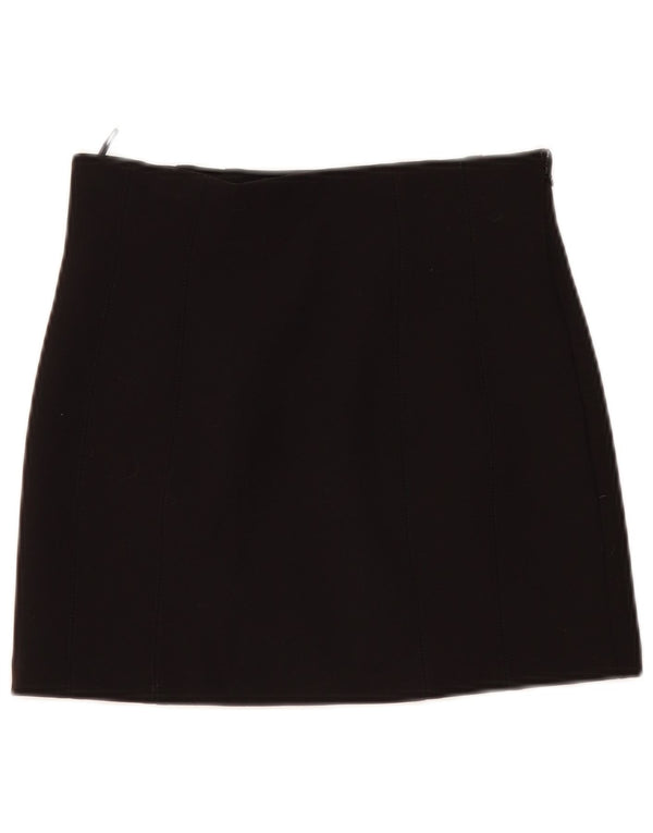 Zara Dame Mini Nederdel Medium W28 Sort Polyester