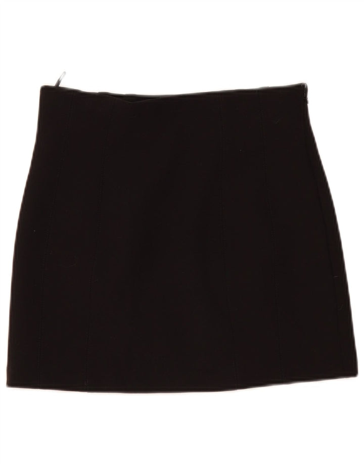 Zara Dame Mini Nederdel Medium W28 Sort Polyester