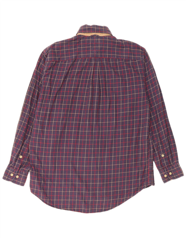 Tommy Hilfiger Flannelskjorte til mænd Lille marineblå ternet bomuld