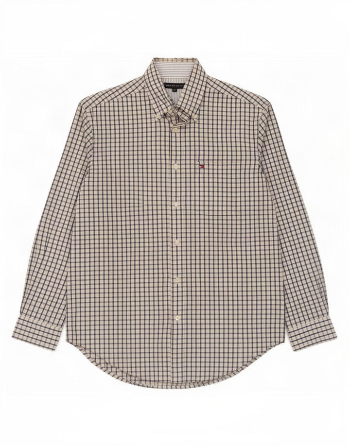 Tommy Hilfiger Herreskjorte Medium Beige Gingham Cotton