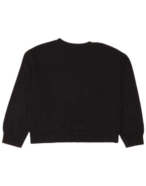 Zara Dame Trafaluc Oversized Sweatshirt Jumper UK 10 Small Black Bomuld
