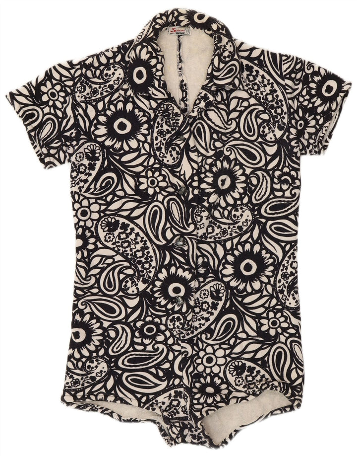 Vintage Bodysuit til kvinder IT 44 Medium Black Paisley