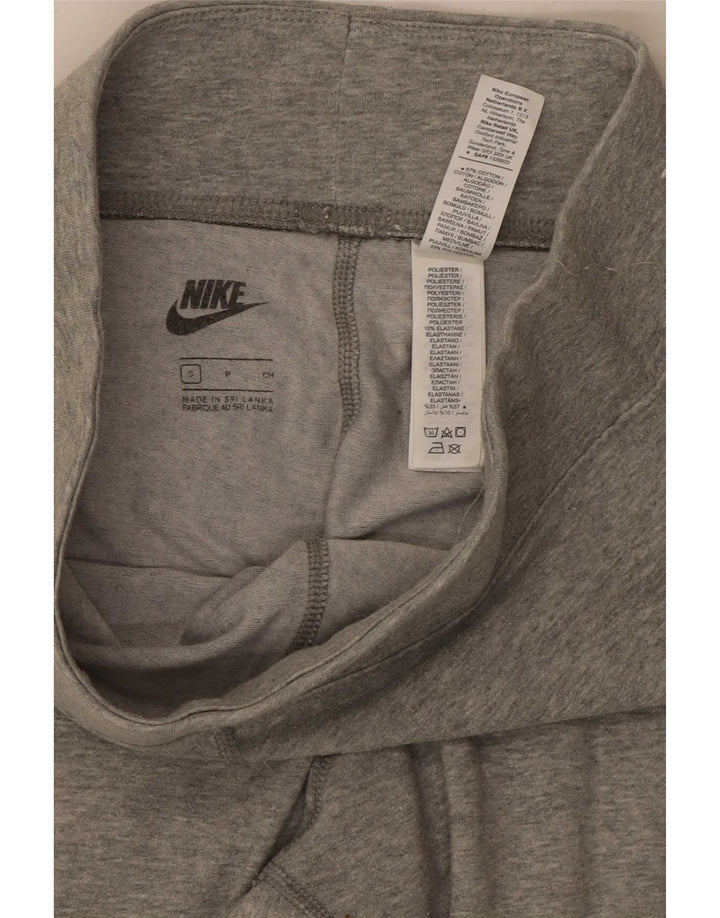 Nike Dame Grafiske Leggings UK 8 Small Grey Bomuld