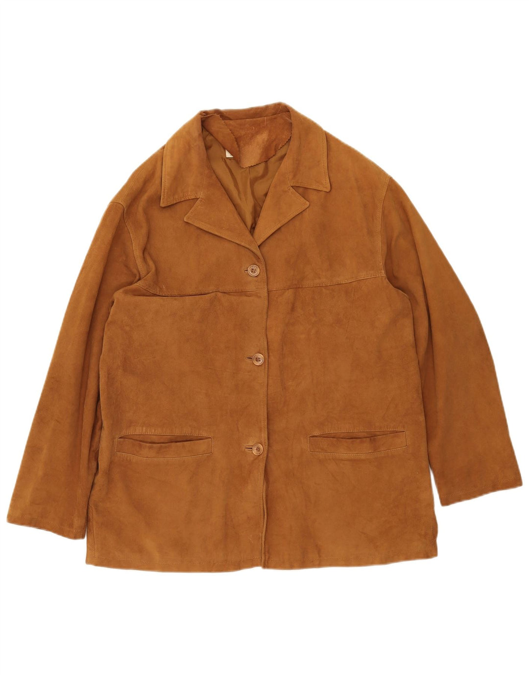 MASTERPELLE Dame ruskindsjakke IT 48 XL Brunt læder