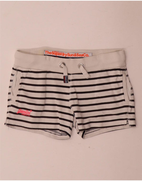 Superdry sportsshorts til kvinder UK 6 XS hvidstribet