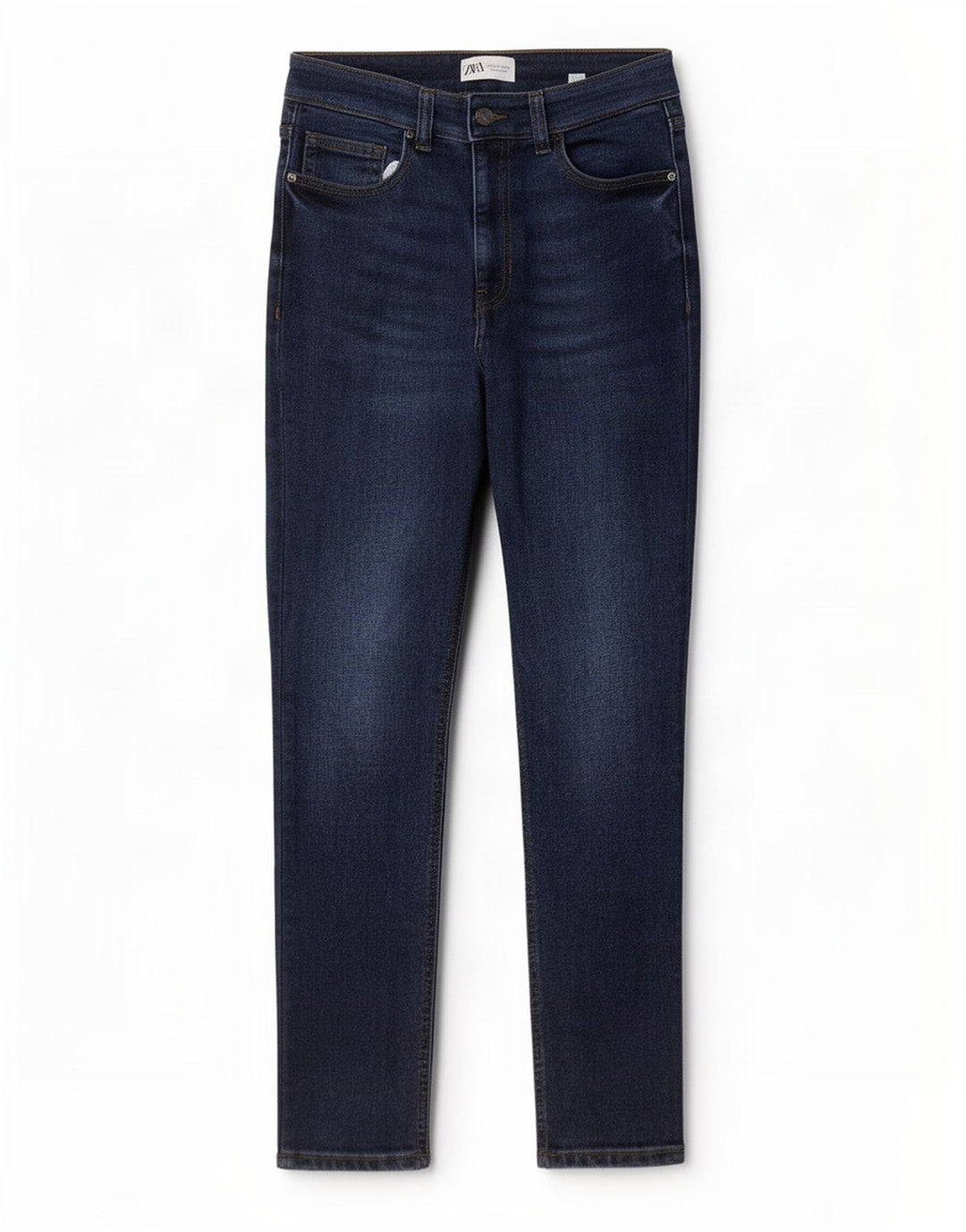 Zara Dame Slim Jeans Medium W28 L27 Blå Bomuld