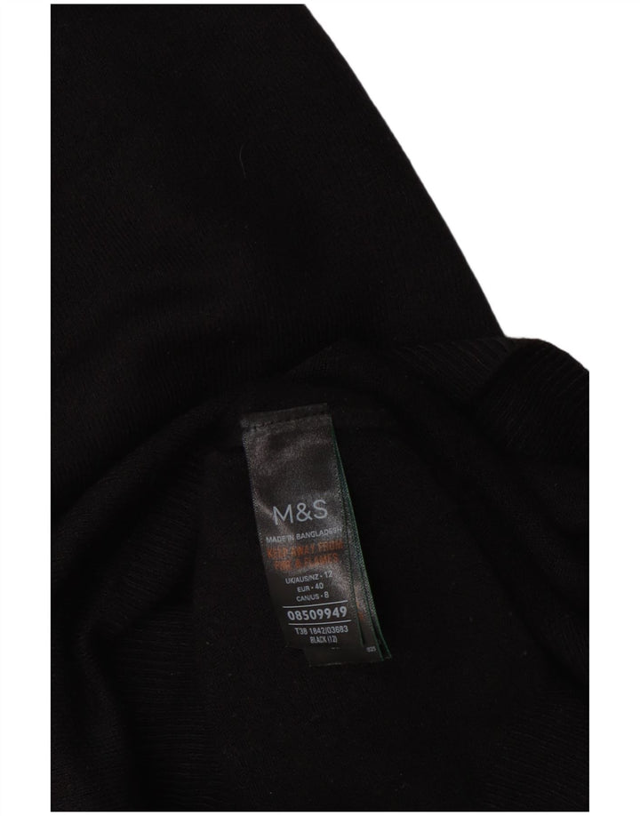 Marks & Spencer Dame sweater med rund hals DK 12 Medium Sort Akryl