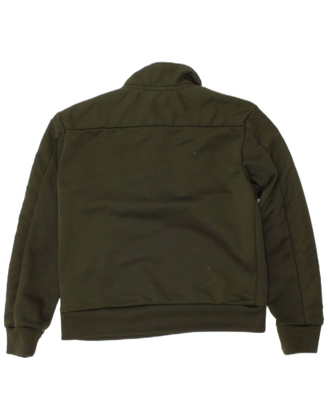 Adidas Boys Grafisk Zip Neck Sweatshirt Jumper 7-8 år Grøn Polyester