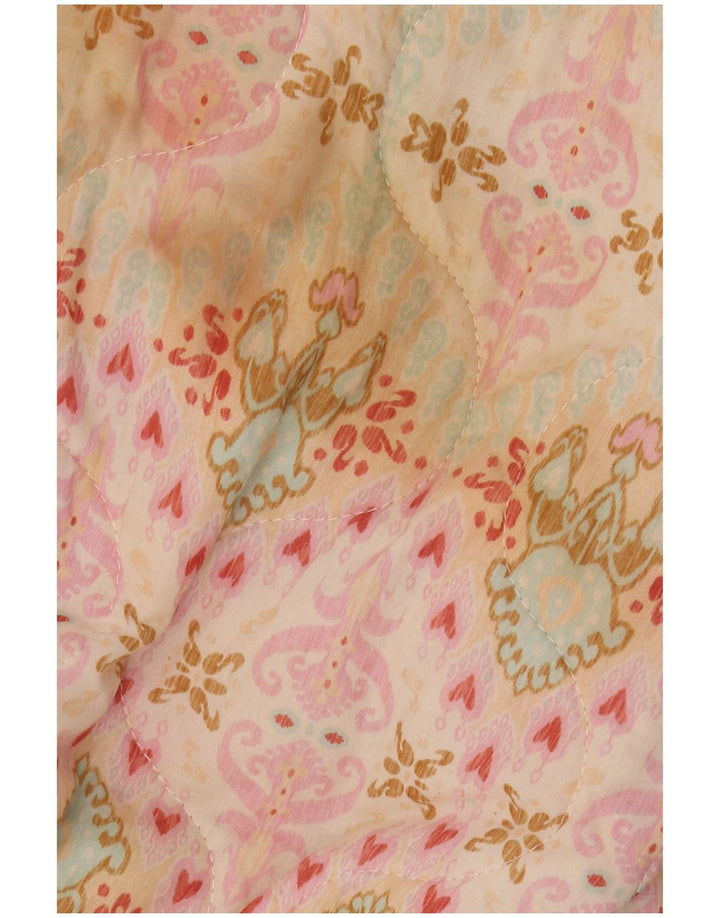 Vintage Kvinde Bomber Oversized Polstret Jakke UK 14 Medium Pink Paisley