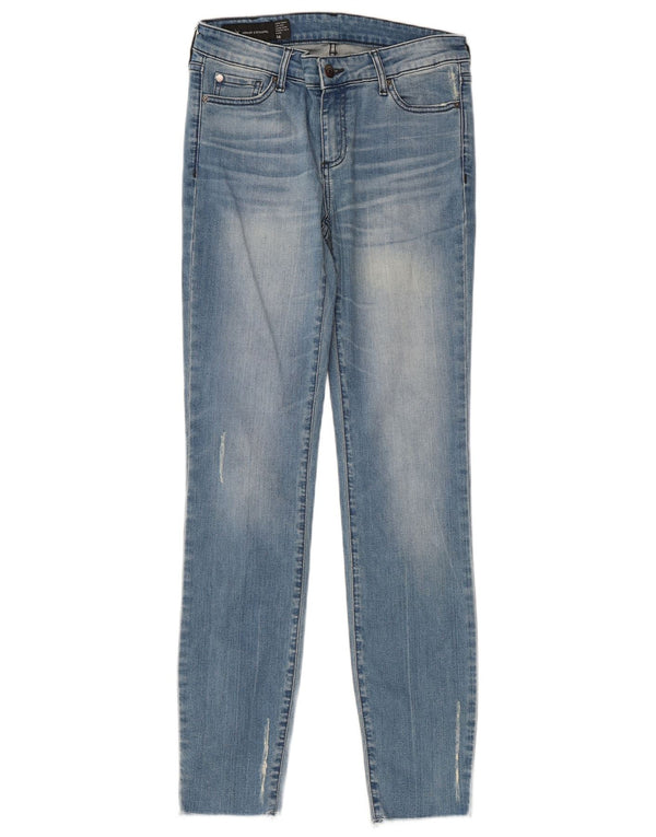 Armani Exchange Dame Lavtalje Super Skinny Jeans W28 L30 Blå Bomuld