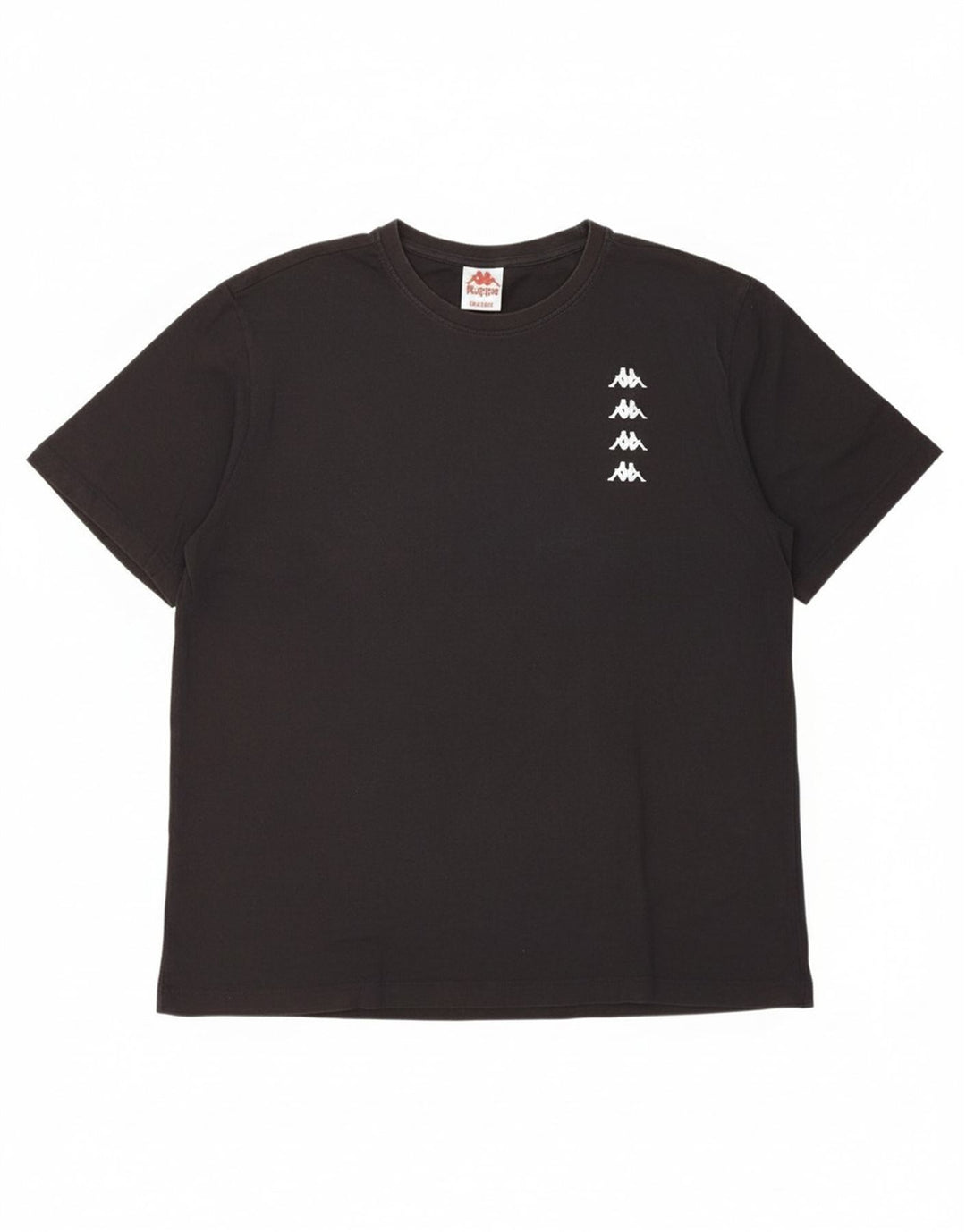 KAPPA Mens Graphic T-Shirt Top 2XL Black Cotton