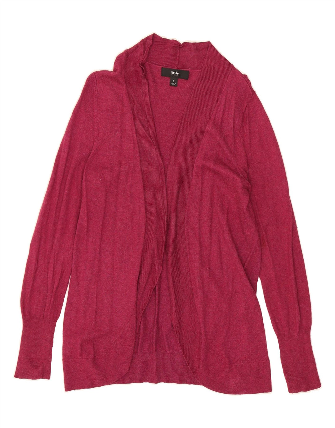 MOSSIMO Womens Open Cardigan Sweater UK 14 Large Pink Rayon Vintage Mossimo and Second-Hand Mossimo from Messina Hembry 