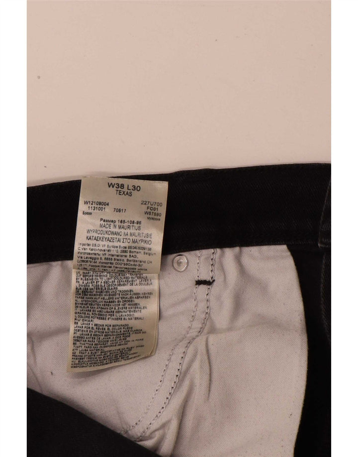 Wrangler Herre Texas Straight Jeans W38 L30 Sort Bomuld