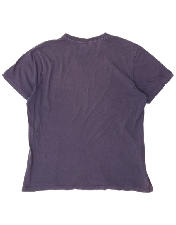 Kappa Herre grafisk T-shirt Top Stor marineblå bomuld