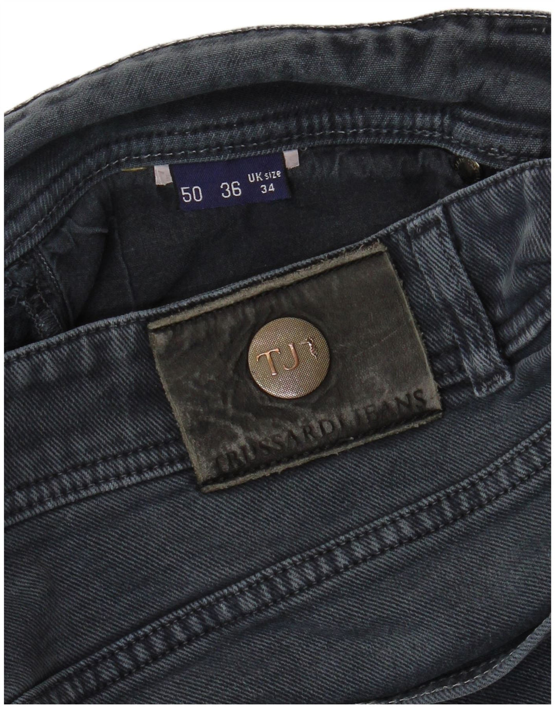 TRUSSARDI Lige jeans til mænd IT 50 Large W34 L28 Blå