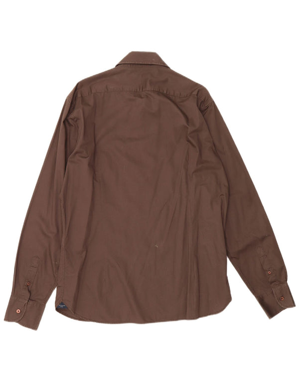 Ted Baker Herreskjorte str. 5 Stor brun bomuld