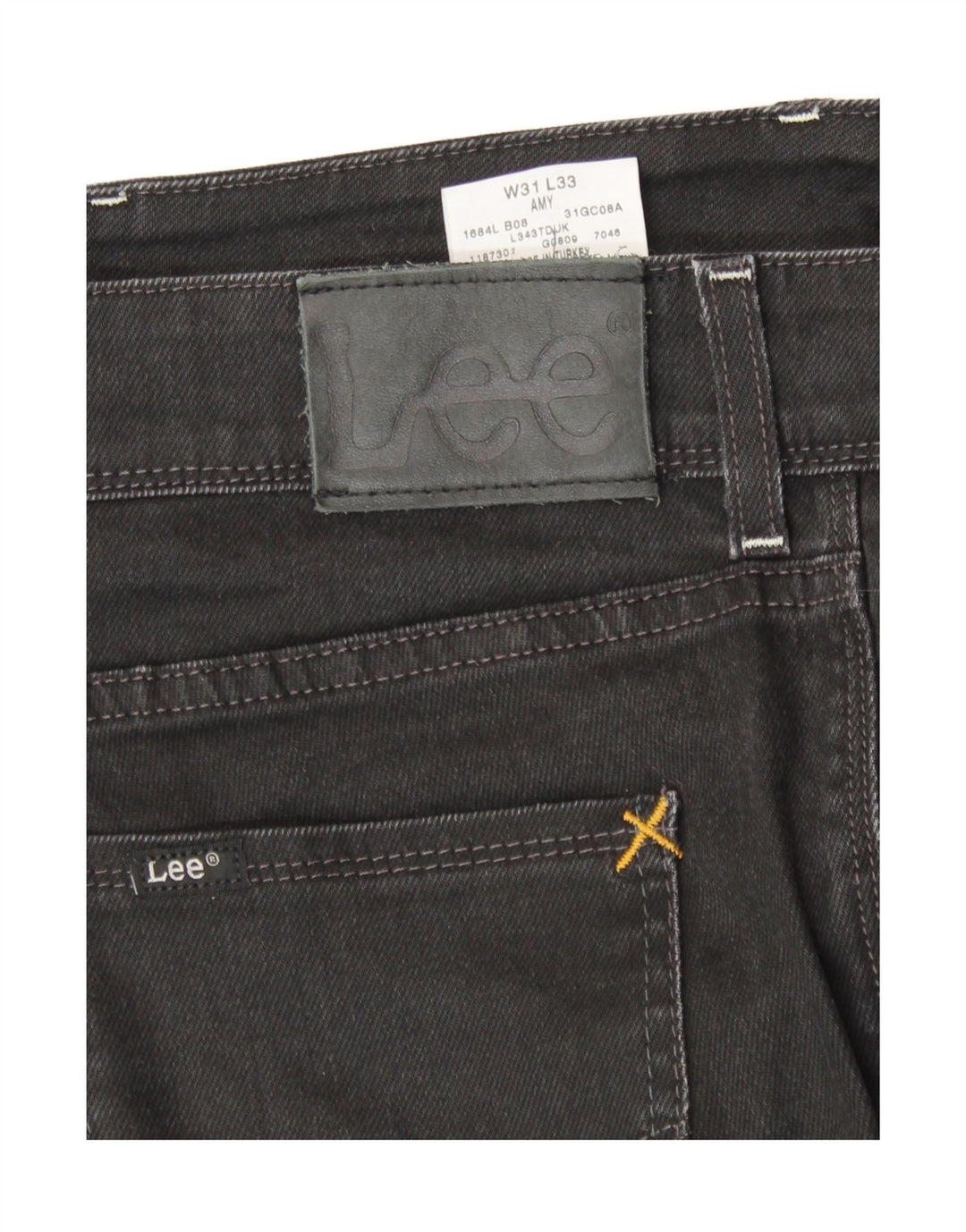 LEE Womens Amy Straight Jeans W31 L28 Black