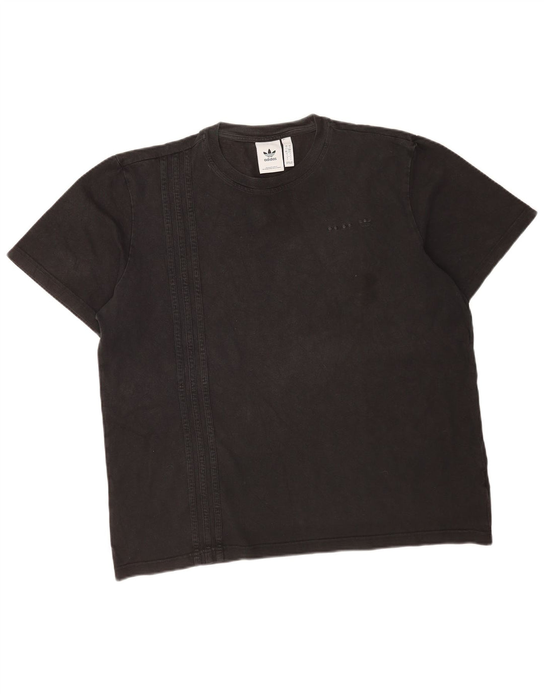 Adidas Herre T-Shirt Top Stor Sort Bomuld