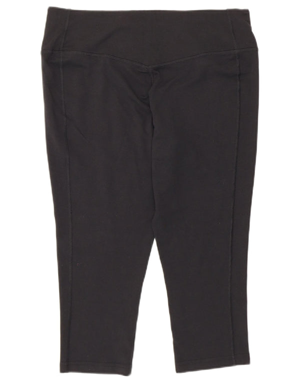Nike Dame Dri Fit Capri Leggings UK 14 Large Black Bomuld