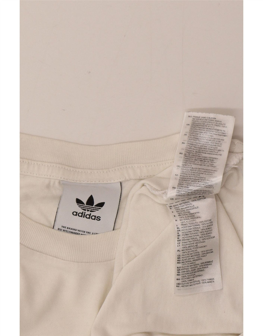 Adidas Grafisk T-shirt top til mænd Medium hvid bomuld