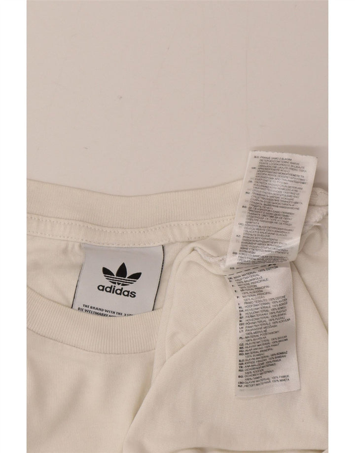 Adidas Grafisk T-shirt top til mænd Medium hvid bomuld