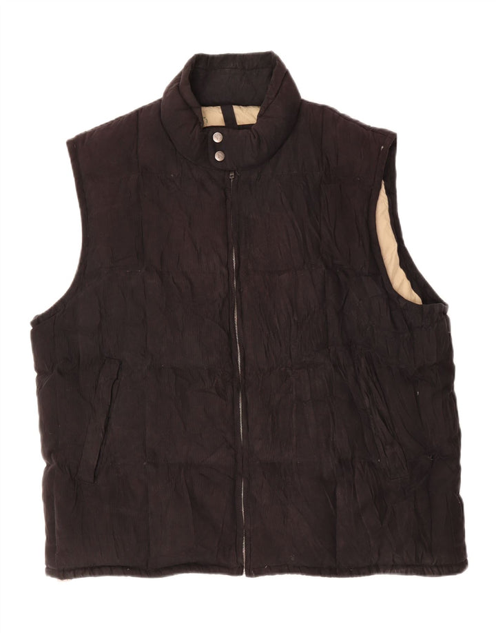 PAL ZILERI Mens Padded Gilet UK 44 2XL Black Polyester