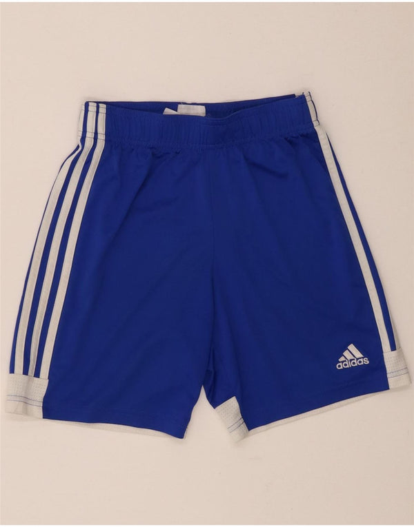 Adidas Boys Climalite Sportshorts 11-12 år Blå Colourblock Polyester