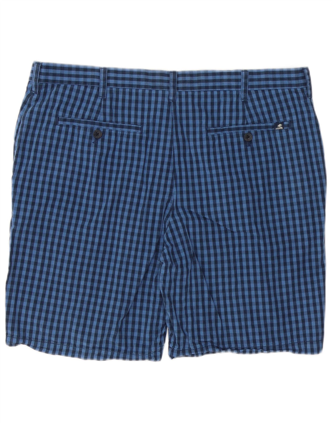 IZOD Chino Shorts til mænd W38 XL Blå Gingham Bomuld