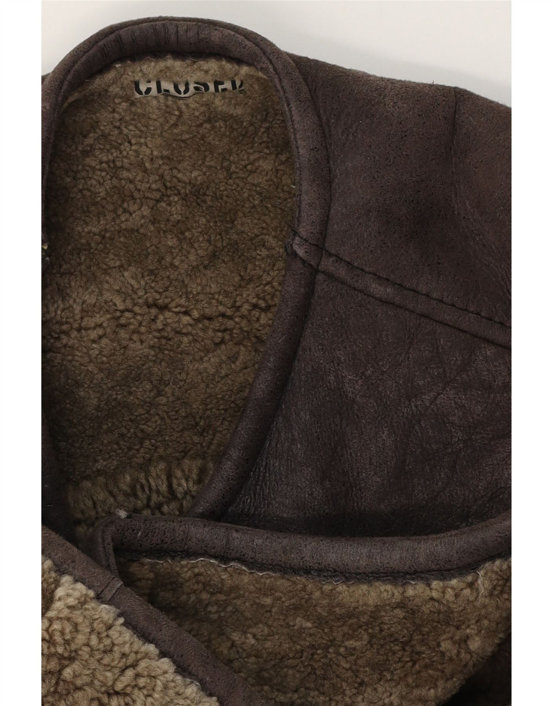 Lukket Herre Shearling Gilet XL Brun