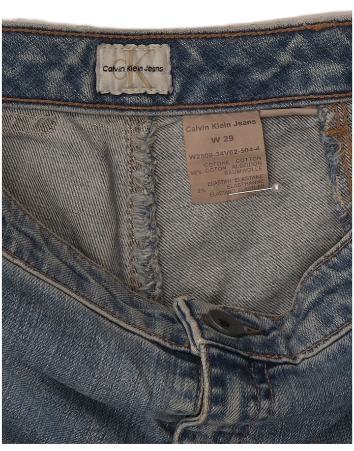 Calvin Klein Dame Straight Jeans W29 L35 Blå Bomuld