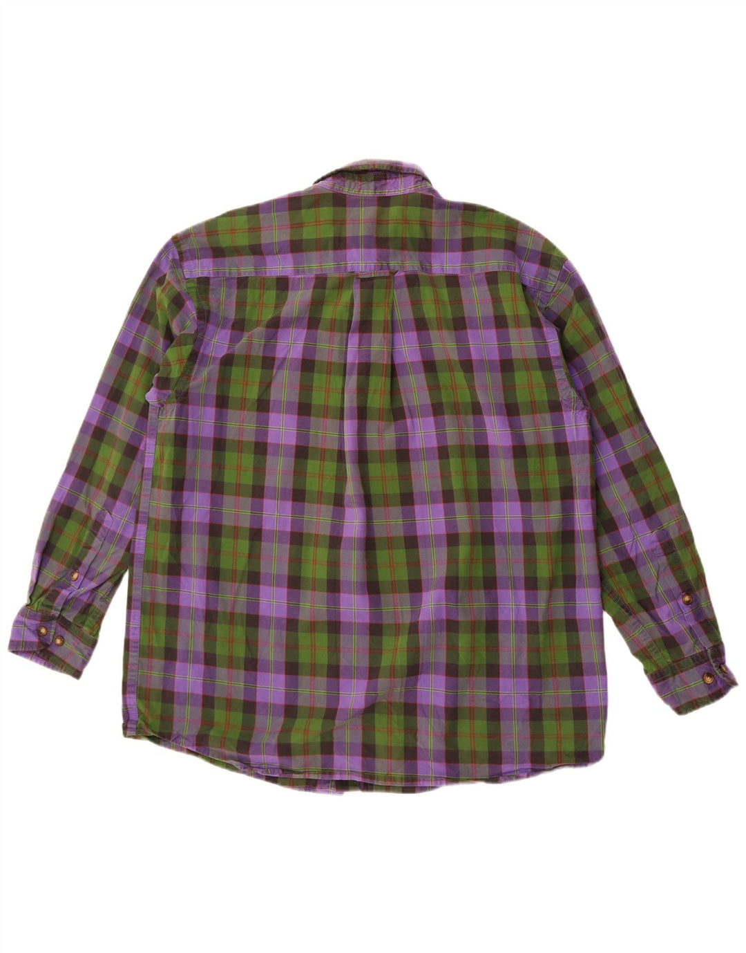 Orvis Herre flannelskjorte Stor lilla ternet bomuld