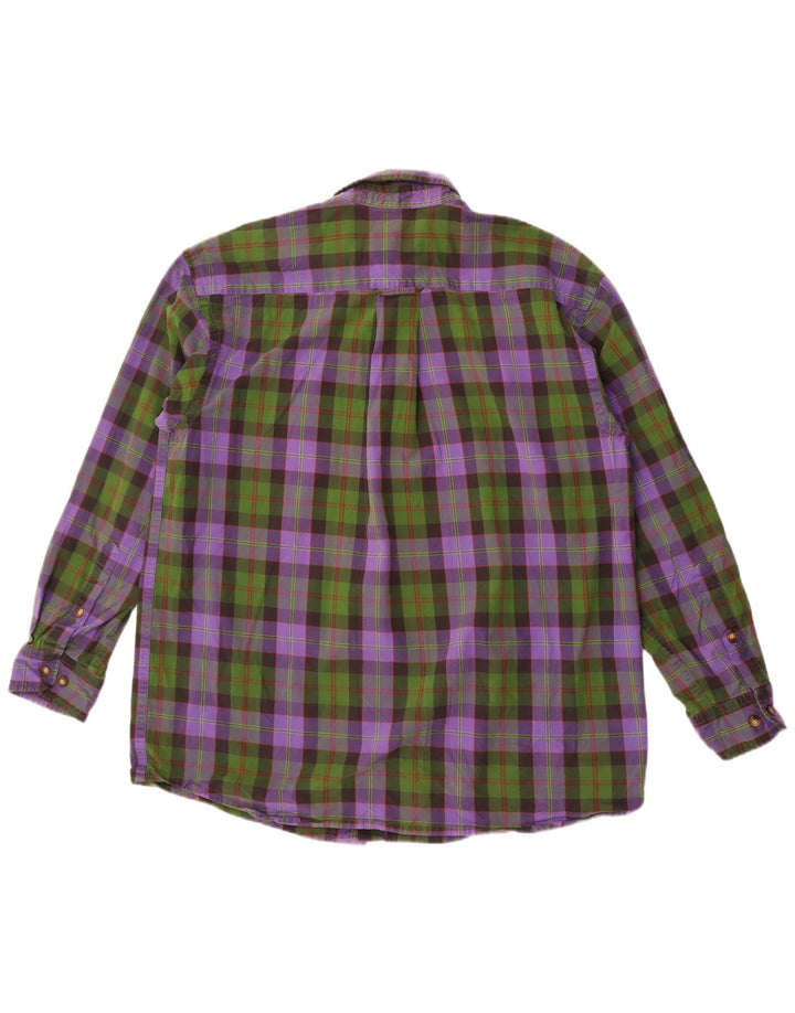 Orvis Herre flannelskjorte Stor lilla ternet bomuld