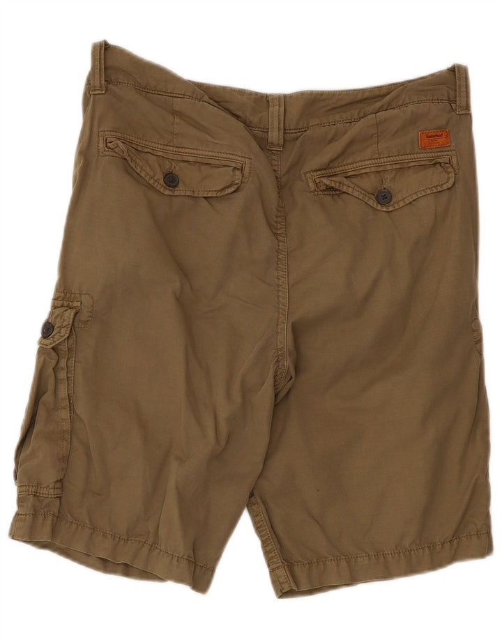 TIMBERLAND Herre Classic Fit Cargo Shorts W31 Medium Khaki Bomuld