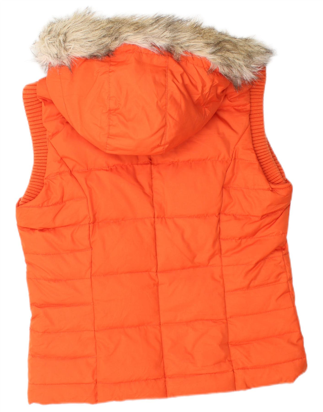 S.OLIVER Dame Hætte Polstret Gilet UK 14 Medium Orange Polyester